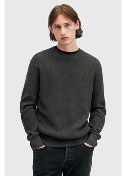 AllSaints sweter ASPEN CREW męski kolor szary  M089KB ze sklepu ANSWEAR.com w kategorii Swetry męskie - zdjęcie 174723393