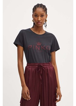 Pinko t-shirt damski kolor czarny 100355 A2A3 ze sklepu ANSWEAR.com w kategorii Bluzki damskie - zdjęcie 174723410