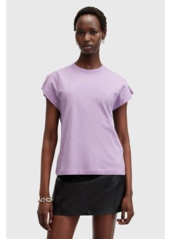 AllSaints t-shirt bawełniany RUE TEE damski kolor fioletowy W185JB ze sklepu ANSWEAR.com w kategorii Bluzki damskie - zdjęcie 174723481