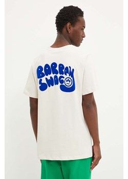 Barrow t-shirt bawełniany męski kolor beżowy z nadrukiem F4BWUATH062 ze sklepu ANSWEAR.com w kategorii T-shirty męskie - zdjęcie 174723493