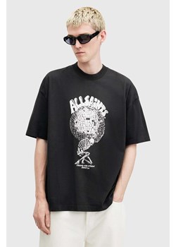 AllSaints t-shirt bawełniany BURDEN męski kolor czarny z nadrukiem M021PB ze sklepu ANSWEAR.com w kategorii T-shirty męskie - zdjęcie 174723601