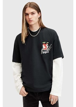 AllSaints t-shirt bawełniany TEMPTER męski kolor czarny z nadrukiem M026PB ze sklepu ANSWEAR.com w kategorii T-shirty męskie - zdjęcie 174723612