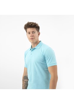 Wojas Jasnoniebieskie Bawełniane Polo Męskie Z Haftowanym Logo ze sklepu Wojas w kategorii T-shirty męskie - zdjęcie 174725351