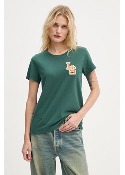 Levi&apos;s t-shirt bawełniany damski kolor zielony 17369 ze sklepu ANSWEAR.com w kategorii Bluzki damskie - zdjęcie 174726131