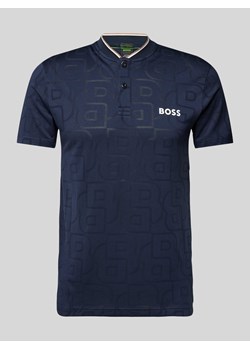 Koszulka polo o kroju slim fit z nadrukiem z logo model ‘Pariq’ ze sklepu Peek&Cloppenburg  w kategorii T-shirty męskie - zdjęcie 174726682