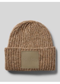 Czapka beanie z naszywką z logo model ‘BASTIA’ ze sklepu Peek&Cloppenburg  w kategorii Czapki zimowe damskie - zdjęcie 174727041