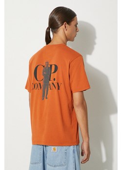 C.P. Company t-shirt bawełniany 30/1 Jersey Bold British Sailor męski kolor brązowy z nadrukiem 17CMTS167A005100W ze sklepu PRM w kategorii T-shirty męskie - zdjęcie 174727622