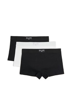 Cropp - 3 pack bokserek z satynową metką - czarny ze sklepu Cropp w kategorii Majtki damskie - zdjęcie 174728632