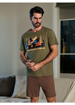 Sinsay - Piżama dwuczęściowa - khaki ze sklepu Sinsay w kategorii Piżamy męskie - zdjęcie 174728874