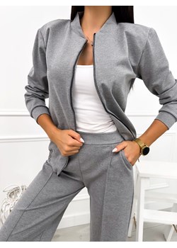 Szary Komplet Bluza + Spodnie ze sklepu ModnaKiecka.pl w kategorii Komplety i garnitury damskie - zdjęcie 174737882