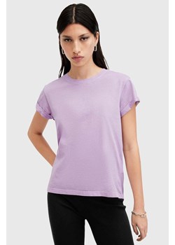 AllSaints t-shirt bawełniany ANNA damski kolor fioletowy W191JB ze sklepu ANSWEAR.com w kategorii Bluzki damskie - zdjęcie 174738942