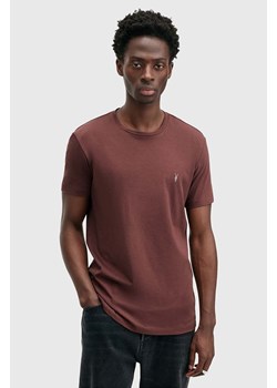 AllSaints t-shirt bawełniany TONIC męski kolor bordowy gładki M028JB ze sklepu ANSWEAR.com w kategorii T-shirty męskie - zdjęcie 174739040