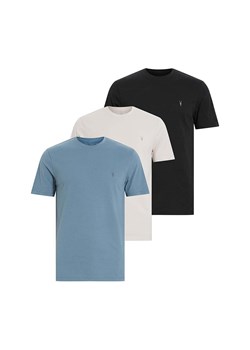 AllSaints t-shirt bawełniany BRACE 3-pack męski kolor niebieski gładki M031JB ze sklepu ANSWEAR.com w kategorii T-shirty męskie - zdjęcie 174739044