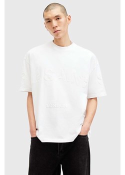 AllSaints t-shirt bawełniany BIGGY kolor biały z nadrukiem M088PB ze sklepu ANSWEAR.com w kategorii T-shirty męskie - zdjęcie 174739051