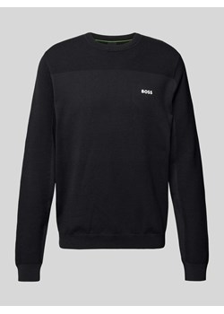 Sweter z dzianiny z nadrukiem z logo model ‘Momentum’ ze sklepu Peek&Cloppenburg  w kategorii Swetry męskie - zdjęcie 174739403