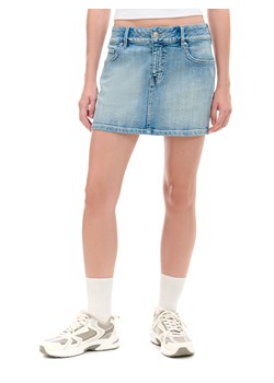 Cropp - Jeansowa spódnica mini - niebieski ze sklepu Cropp w kategorii Spódnice - zdjęcie 174747992