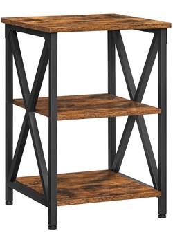 Stolik nocny w stylu loft rustykalny brąz - Raksa ze sklepu Edinos.pl w kategorii Stoliki i szafki nocne - zdjęcie 174749222