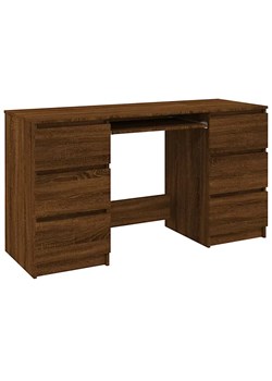 Minimalistyczne biurko w kolorze brązowego dębu K5-K10 ze sklepu Edinos.pl w kategorii Biurka i sekretarzyki - zdjęcie 174749261