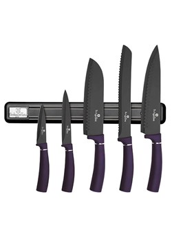 Fioletowy komplet noży z powłoką non-stick E4-R60 ze sklepu Edinos.pl w kategorii Noże kuchenne - zdjęcie 174749311