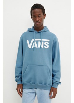 Vans bluza męska kolor niebieski z kapturem z nadrukiem VN000HNXJCN1 ze sklepu ANSWEAR.com w kategorii Bluzy męskie - zdjęcie 174753423