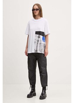 Karl Lagerfeld Jeans t-shirt bawełniany damski kolor biały 246J1706 ze sklepu ANSWEAR.com w kategorii Bluzki damskie - zdjęcie 174758633