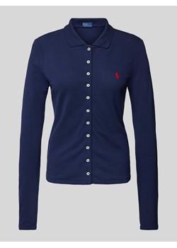 Koszulka polo o kroju slim fit z wyhaftowanym logo ze sklepu Peek&Cloppenburg  w kategorii Bluzki damskie - zdjęcie 174763462