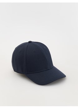 Reserved - Czapka baseball z domieszką wełny - granatowy ze sklepu Reserved w kategorii Czapki z daszkiem męskie - zdjęcie 174771194