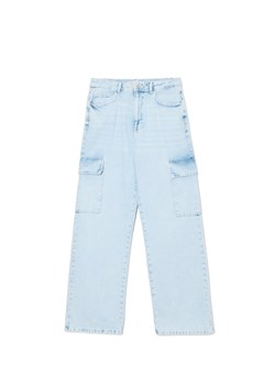 Cropp - Jeansy baggy PETITE - niebieski ze sklepu Cropp w kategorii Jeansy damskie - zdjęcie 174772864