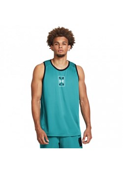 Męski top do koszykówki Under Armour UA Baseline Performance Tank - turkusowy ze sklepu Sportstylestory.com w kategorii T-shirty męskie - zdjęcie 174777353