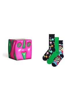 Happy Socks skarpetki 3-Pack Hyper Cube Gift Set 3-pack P001719 ze sklepu ANSWEAR.com w kategorii Skarpetki damskie - zdjęcie 174779453