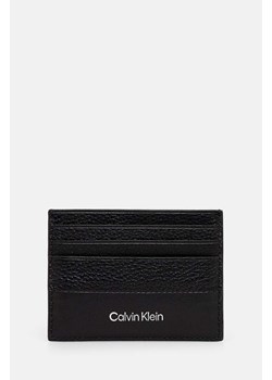 Calvin Klein etui na karty skórzane kolor czarny K50K512315 ze sklepu ANSWEAR.com w kategorii Etui - zdjęcie 174779921