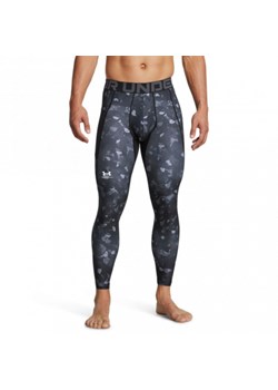 Męskie legginsy treningowe Under Armour UA Hg Armour Prtd Lgs - szare ze sklepu Sportstylestory.com w kategorii Spodnie męskie - zdjęcie 174787051