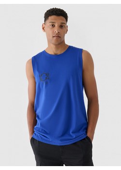 Męski top z nadrukiem 4F 4FRAW24TSLEM184 - niebieski ze sklepu Sportstylestory.com w kategorii T-shirty męskie - zdjęcie 174787180