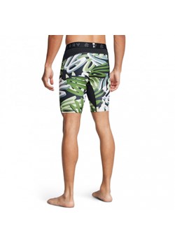 Męskie legginsy krótkie treningowe Under Armour UA Curry HG Prtd Shorts - zielone ze sklepu Sportstylestory.com w kategorii Spodnie męskie - zdjęcie 174787253