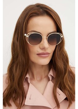 Jimmy Choo okulary przeciwsłoneczne damskie kolor czarny 0JC4003HB ze sklepu ANSWEAR.com w kategorii Okulary przeciwsłoneczne damskie - zdjęcie 174789434