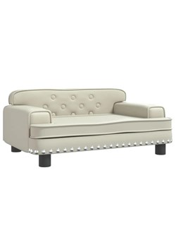 Kremowa nowoczesna sofa dziecięca - Nilan - id: 35692 - marki Elior - 174789762 Kremowa nowoczesna sofa dziecięca - Nilan ze sklepu Edinos.pl w kategorii Meble dziecięce - zdjęcie 174789762