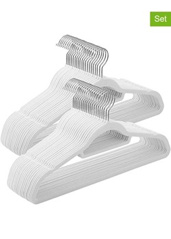 SONGMICS Wieszaki (50 szt.) w kolorze biało-srebrnym na ubrania - 43,5 x 22,5 cm ze sklepu Limango Polska w kategorii Szafy - zdjęcie 174791980