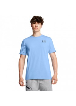 Męski t-shirt z nadrukiem Under Armour UA M Sportstyle LC SS - niebieski ze sklepu Sportstylestory.com w kategorii T-shirty męskie - zdjęcie 174792101