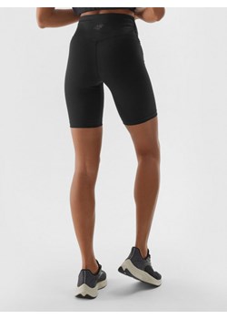 Damskie legginsy krótkie treningowe 4F 4FWAW24TFSTF012  - czarne ze sklepu Sportstylestory.com w kategorii Szorty - zdjęcie 174792323