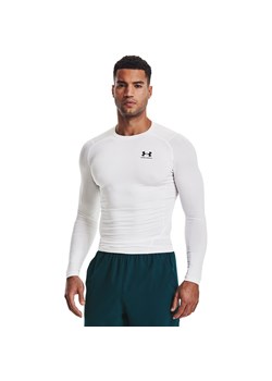 Męski longsleeve treningowy UNDER ARMOUR UA HG Armour Comp LS - biały ze sklepu Sportstylestory.com w kategorii T-shirty męskie - zdjęcie 174792652