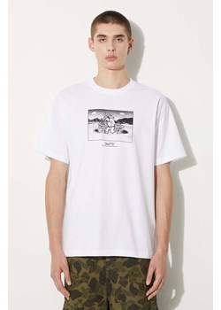 Carhartt WIP t-shirt bawełniany S/S Think Tank męski kolor biały z nadrukiem I033964.02XX ze sklepu PRM w kategorii T-shirty męskie - zdjęcie 174795590