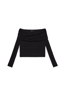 Cropp - Czarny sweter typu carmen - czarny ze sklepu Cropp w kategorii Swetry damskie - zdjęcie 174802422