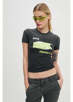 Diesel t-shirt T-UNCUTIES-P4 damski kolor czarny A15383.0QJAP ze sklepu ANSWEAR.com w kategorii Bluzki damskie - zdjęcie 174805422