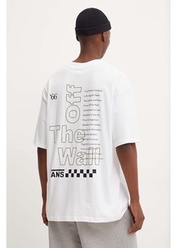 Vans t-shirt bawełniany męski kolor biały z nadrukiem VN000HFTWHT1 ze sklepu ANSWEAR.com w kategorii T-shirty męskie - zdjęcie 174805460