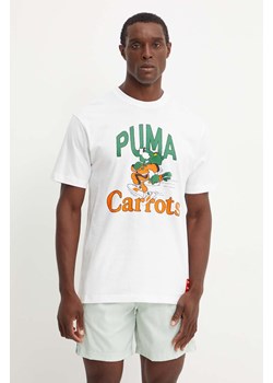 Puma t-shirt bawełniany PUMA X CARROTS Graphic Tee męski kolor biały z nadrukiem 627443 ze sklepu ANSWEAR.com w kategorii T-shirty męskie - zdjęcie 174805483