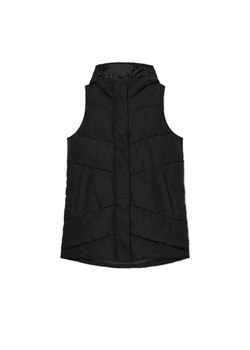 Cropp - Czarna kamizelka puffer z kapturem - czarny ze sklepu Cropp w kategorii Kamizelki damskie - zdjęcie 174805874