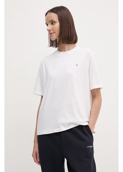 Tommy Hilfiger t-shirt bawełniany damski kolor biały WW0WW43597 ze sklepu ANSWEAR.com w kategorii Bluzki damskie - zdjęcie 174809681