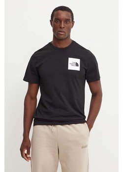 The North Face t-shirt Fine Tee męski kolor czarny z aplikacją NF0A8A6MJK31 ze sklepu ANSWEAR.com w kategorii T-shirty męskie - zdjęcie 174809732