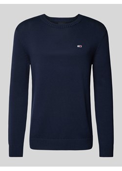 Sweter z dzianiny o kroju slim fit z naszywką z logo ze sklepu Peek&Cloppenburg  w kategorii Swetry męskie - zdjęcie 174811034