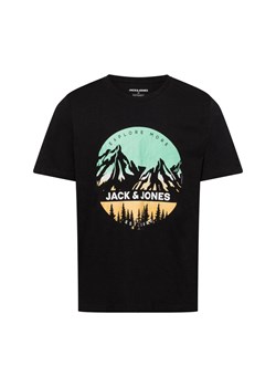 Jack & Jones Koszulka męska Mężczyźni Bawełna czarny jednolity ze sklepu vangraaf w kategorii T-shirty męskie - zdjęcie 174815692